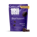URVI® Sleep Gummies – 1mg Melatonin, 500mg GABA, Lemon Balm, Lavender, Valerian & Passionflower – Relaxation & Restful Sleep – Vegan, Sugar-Free, Gluten-Free – Cherry Flavor, 60 Count