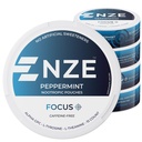 NZE Cafeïnevrije Nootropic Pouches (Peppermint) - Nootropic Pouches met Alpha GPC, L-Tyrosine & L-Theanine - Geen suiker of kunstmatige zoetstoffen - 15 Nicotine Free Pouches Per Can - 5 Pack