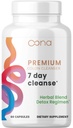 7 Day Advanced Colon Cleanse, Prebiotics & Natural Herbs, Supports Detox & Gut Flora for Women & Men, with Cascara Sagrada, Black Walnut Hulls & Black Cohosh, 60 Capsules 1-2 Daily | 7 Day Cleanse