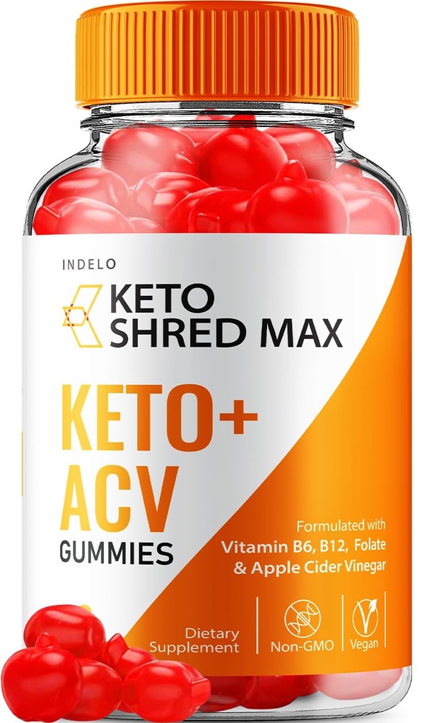 Keto Shred Max ACV Gummies - Shred Max Keto Gummies Reviews, ShredMax Keto + ACV Gummies for Weight Management B12 Max Shred Advanced 1000mg Formula (60 Gummies)