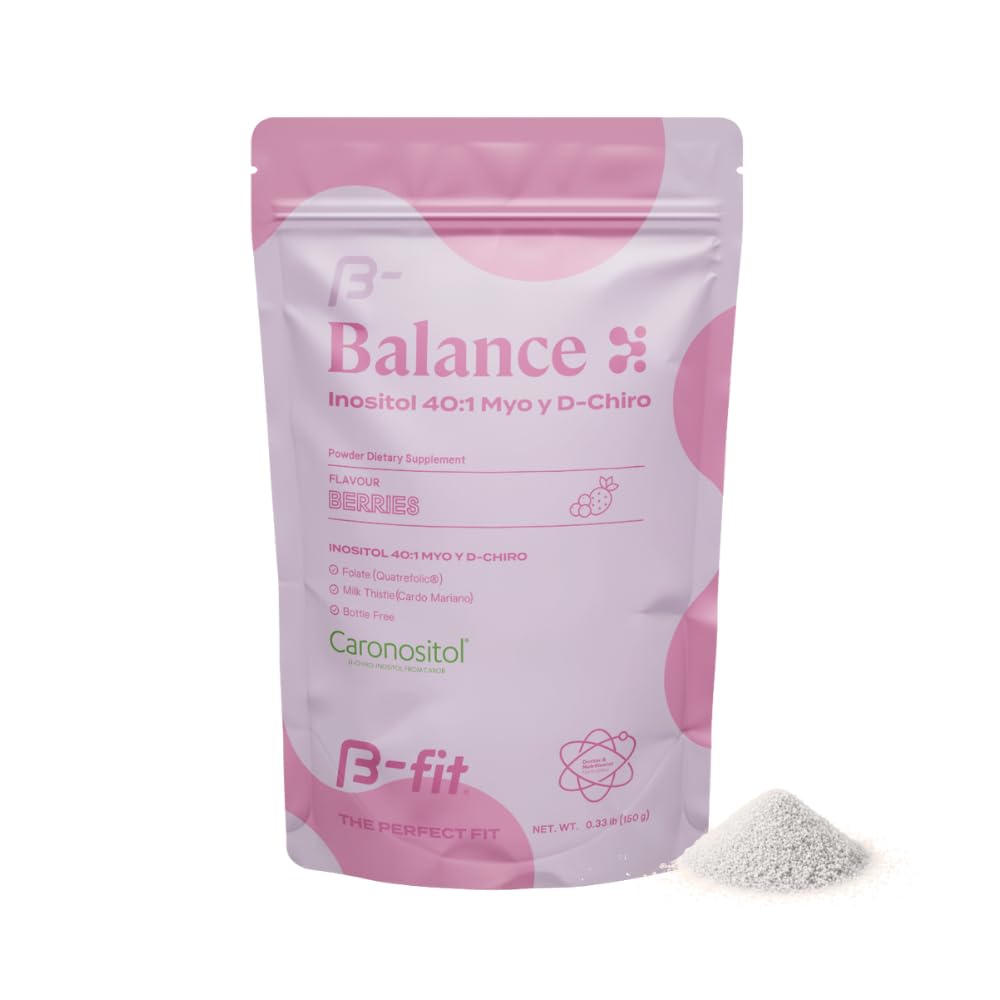 Inositol Balance 150g - Inositol 40:1 Myo & D-Chiro - Poederd Food Supplement - Berry Flavor - Foliumzuur - Geen additieven - 100% zuiver - flesvrij