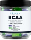 Primal BCAA Variety Pack, Blue Raspberry + Great Ape Green Apple Flavored (20 Stickpacks) - 7G BCAA per Serving, vertakte keten Aminozuren