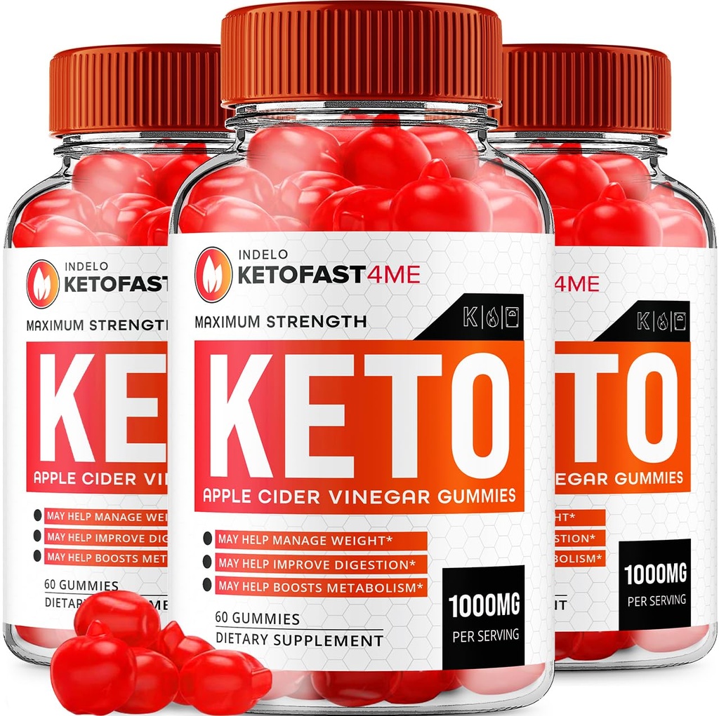 (3 Pack) KetoFast4Me ACV Gummies Advanced, KetoFast 4 Me ACV Gummies Apple Cider Vinegar Keto Fast 4 Me ACV Weight Management Gummies Keto Fast4Me Reviews Vitamin B12 Keto+acv, 1000mg (180 Gummies)
