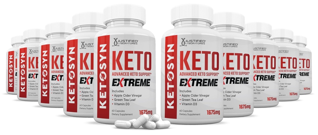 (10 Pack) Ketosyn Keto ACV Extreme Pillen 1675 MG Keto Support Blend Capsule alternatief voor Keto ACV Gummies samengesteld met Apple Cider Vinegar Extra Virgin Olive Oil Powder Green Tea 600 Capsules