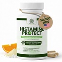 DAO Enzyme Supplement Histamine Blocker, 30,000 HDU Diamine Oxidase for Histamine Intolerance & Fermented Foods, Gut & Digestive Support with Quercetin, Magnesium & Vitamin C, 60 Capsules