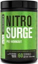 Jacked Factory NITROSURGE Pre workout supplement - eindeloze energie, instant kracht winsten, duidelijke focus, intense pompen - NO Booster & krachtige preworkout energiepoeder - 60 porties, Noordpool wit