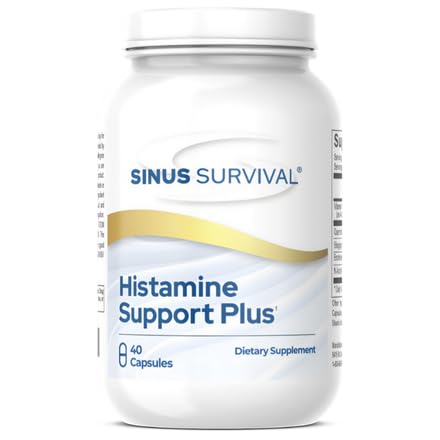 Histamine Support Plus Natural Histamine Blocker & Allergie Relief Supplement ondersteunt Sinus Health, Immune Balance & Non-Drowsy Histamine Regulation - 40 Tel.