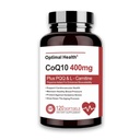 CoQ10 400 mg Softgels, BioPerine for Better Absorptie + L-Carnitine, PQQ & Omega3s, Antioxidant for Heart Health & Energy Production, Coenzyme Q10 Vitaminen en Supplementen, 120 porties