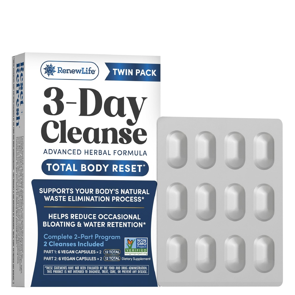 Vernieuw het leven 3 dagen Reiniging Twin Pack Geavanceerde kruidenformule 