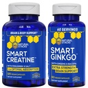 NATUURLIJKE STAKKEN Ginkgo Biloba + Creatine Monohydraatbundel - Geavanceerde absorptieformule* - Extra sterkte Hersenondersteuning* - 180 Totaal Capsules