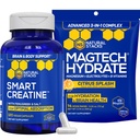NATUURLIJKE STAKKEN Creatine Monohydraat & Magtech Hydrate Bundle - 2500mg Creatine + 200mg Elemental Magnesium Per Serving - Ondersteuning Hydration, Brain Health & Endurance - 44 Total Servings