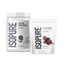 Isopure bundel Low Carb 100% Pure Wei Isolaat Proteïne Poeder, Hollands Chocolade, 25g Proteïne Per Serving, 1 Lb, 15 Servers + Isopure 100% Pure Creatine Monohydraat Poeder, 100 Servers