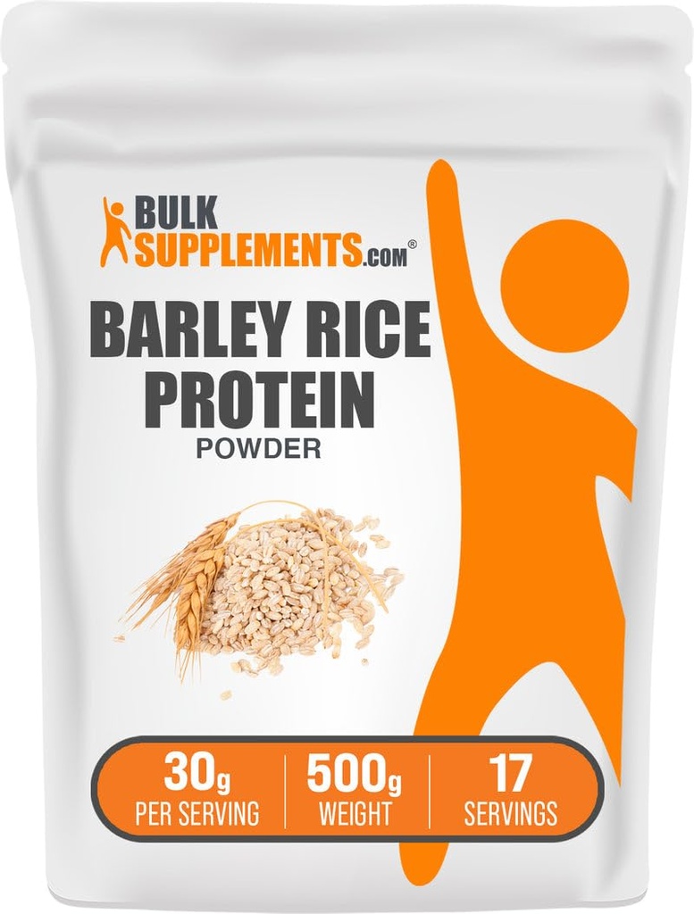 BulkSupplements.com Barley Rice Protein Powder - Vegan Protein Powder, Sports Nutrition - Unflavored & Dairy Free, 30g per Serving, 500g (1.1 lbs) (Pack of 1)