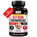 Kaya Naturals Supreme Fat Burner - gewichtsverlies pillen Vrouwen en mannen - Apetite Suppressant Supplement - Krachtige Thermogene Diet pillen - Natuurlijke energie Boost Oxy Burn 60 Tel.
