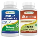 Best Naturals MK-7 Vitamine K2 100 mcg & Vitamine A 25000 IE