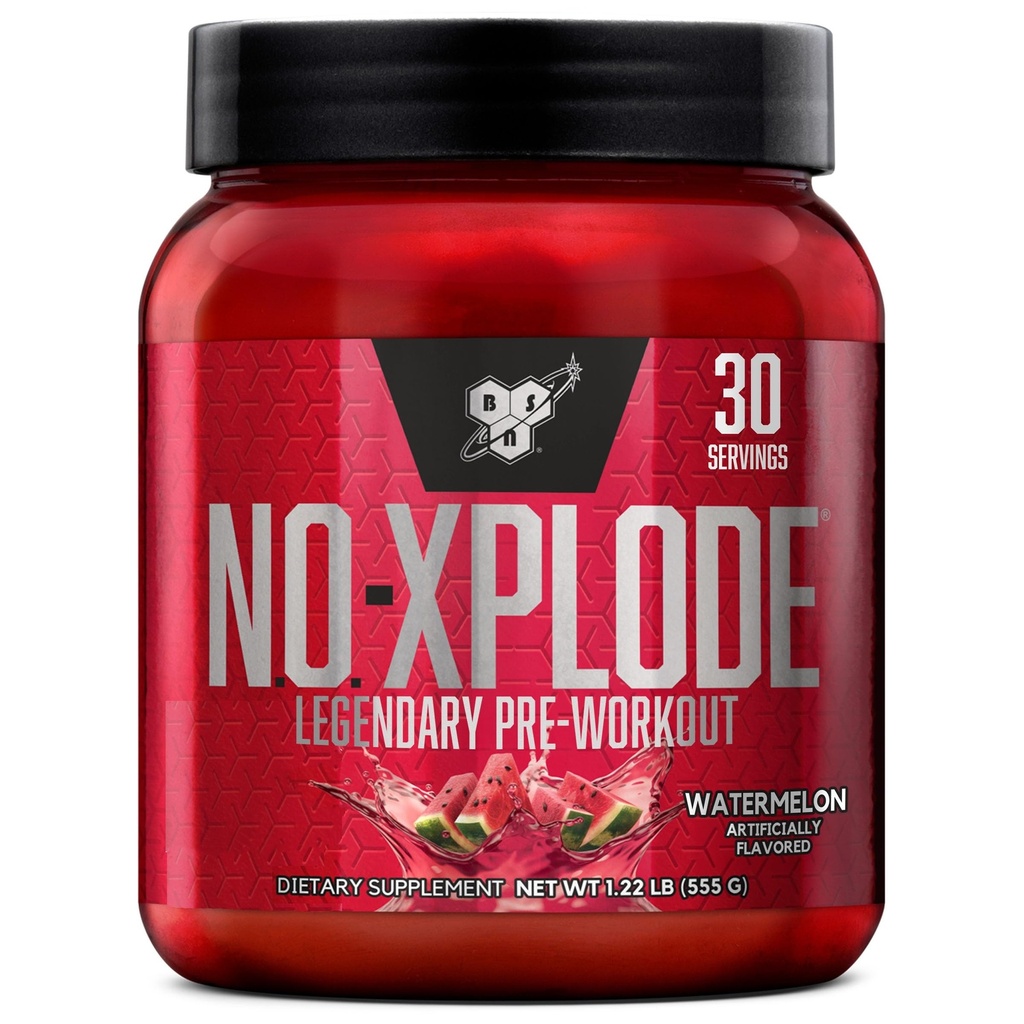 BSN N.O.-XPLODE Pre Workout Powder, Energy Supplement for Men and Women with Creatine and Beta-Alanine, Watermelon, 30 Servings, 1.2 Pound (Packaging May Vary)
