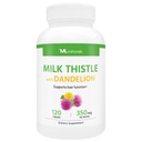 ML Naturals Melkdistel & Dandelion Extract 250mg Melkdistel, 100mg Paardenbloemwortel (Per portie) 120 Capsules