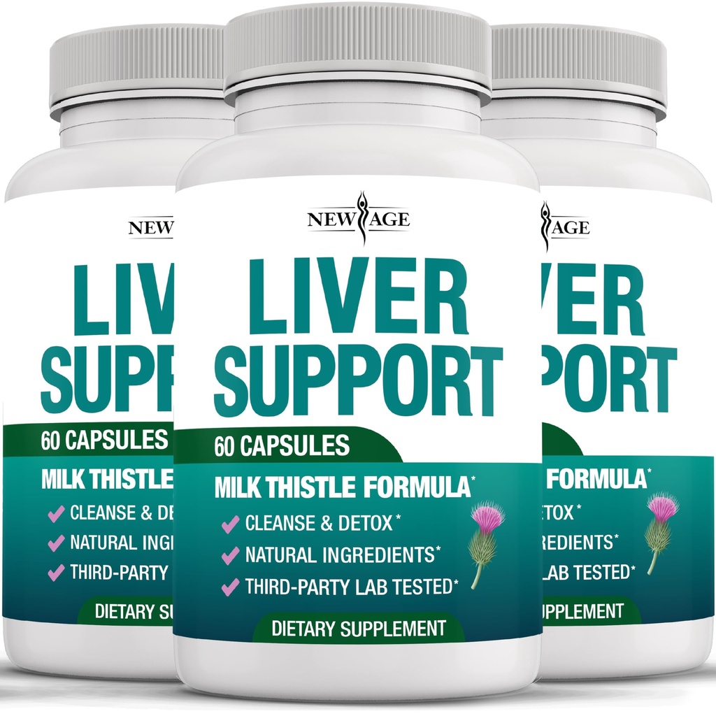 Liver Cleanse Detox & Repair - Milk Thistle Supplement - Liver Support with Choline, Artichoke Extract, Chicory & Dandelion Root Supplement - Milk Thistle Liver Detox & Liver Cleanse - 180 Count