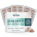 Lever- en spijsverteringsondersteuningssupplement met 15B CFU Probiotica, melkdistel, paardenbloemwortel en Kurkuma Advanced Detox, Reiniging en Gut Repair tabletten (1 Pack)