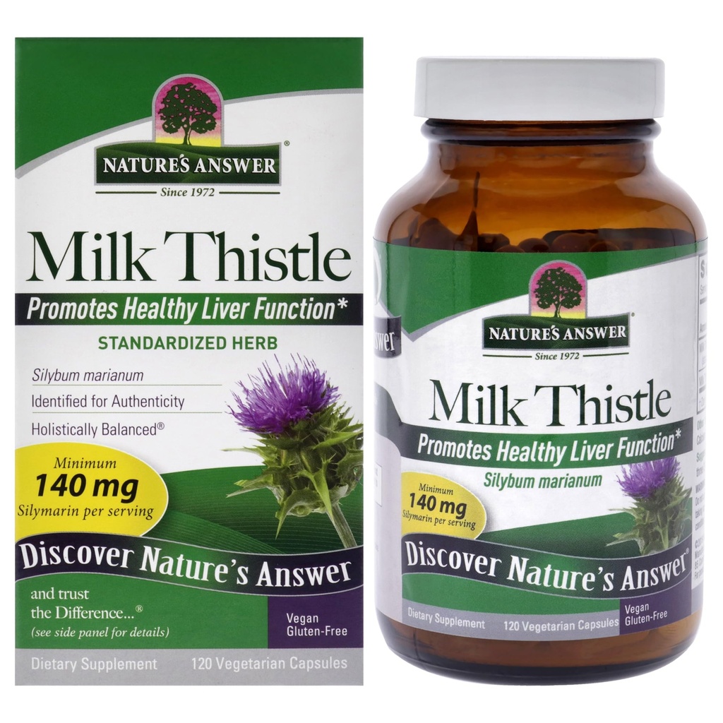 Antwoorden Milk Thistle Seed Vegetarian Capsules, 120-Count