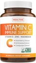 Vitamine C Immune Support Supplement - Immune Boost Blend met Vlierbessen Vitamine C en Zink voor dagelijkse en seizoensondersteuning - Magnesium Zink Vit C & D en Herbal Defense Complex (1 maand levering)