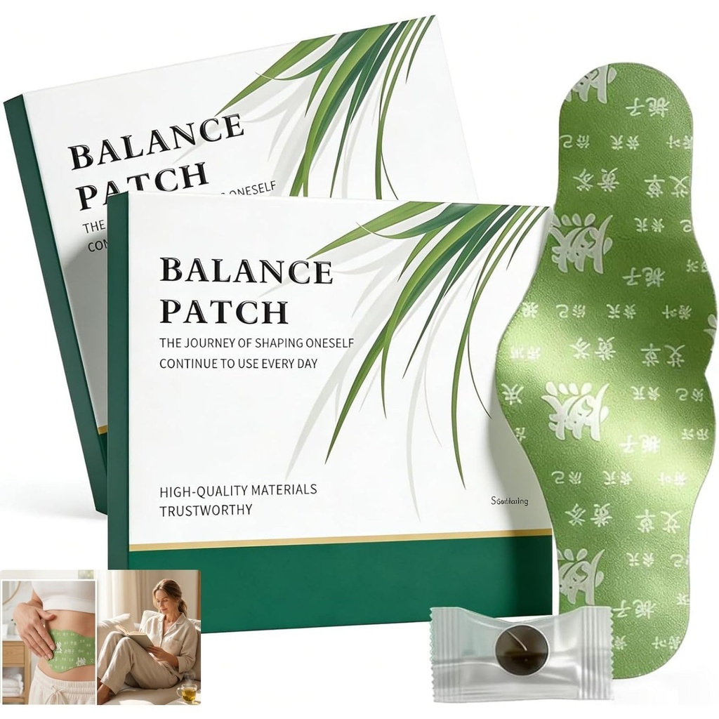 2 dozen Balance Patch, Japanse kruidenmaag Patch met plantaardige ingrediënten, bevordert buikcomfort, niet-irriterend en comfortabel lijmen, gemakkelijk topisch gebruik (10 patches)