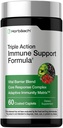 Horbäach Immuun Support Supplement 60 caplets met vitamine C, zink en vlierbessen Triple Action Adaptive Immunity Matrix Vegan, non-GMO, glutenvrij