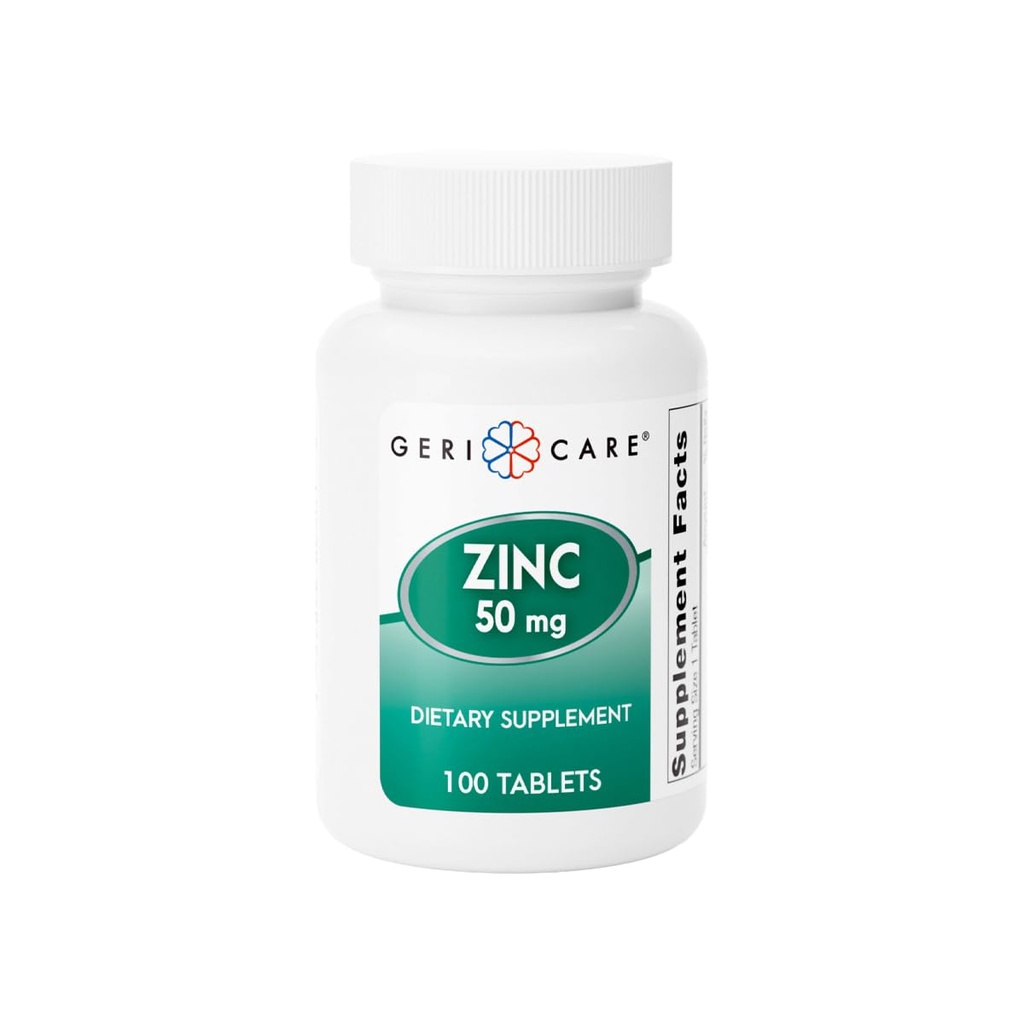 Zinksulfaat 50 mg Essentiële Minerale Supplement, Ondersteunt Immuunfunctie, Antioxidant Activiteit & Nutriënt Metabolisme, 100 Tabletten