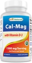 Best Naturals Calcium Magnesium with Vitamin D3 1500mg Serving 180 Tablets (180 Count (Pack of 1))