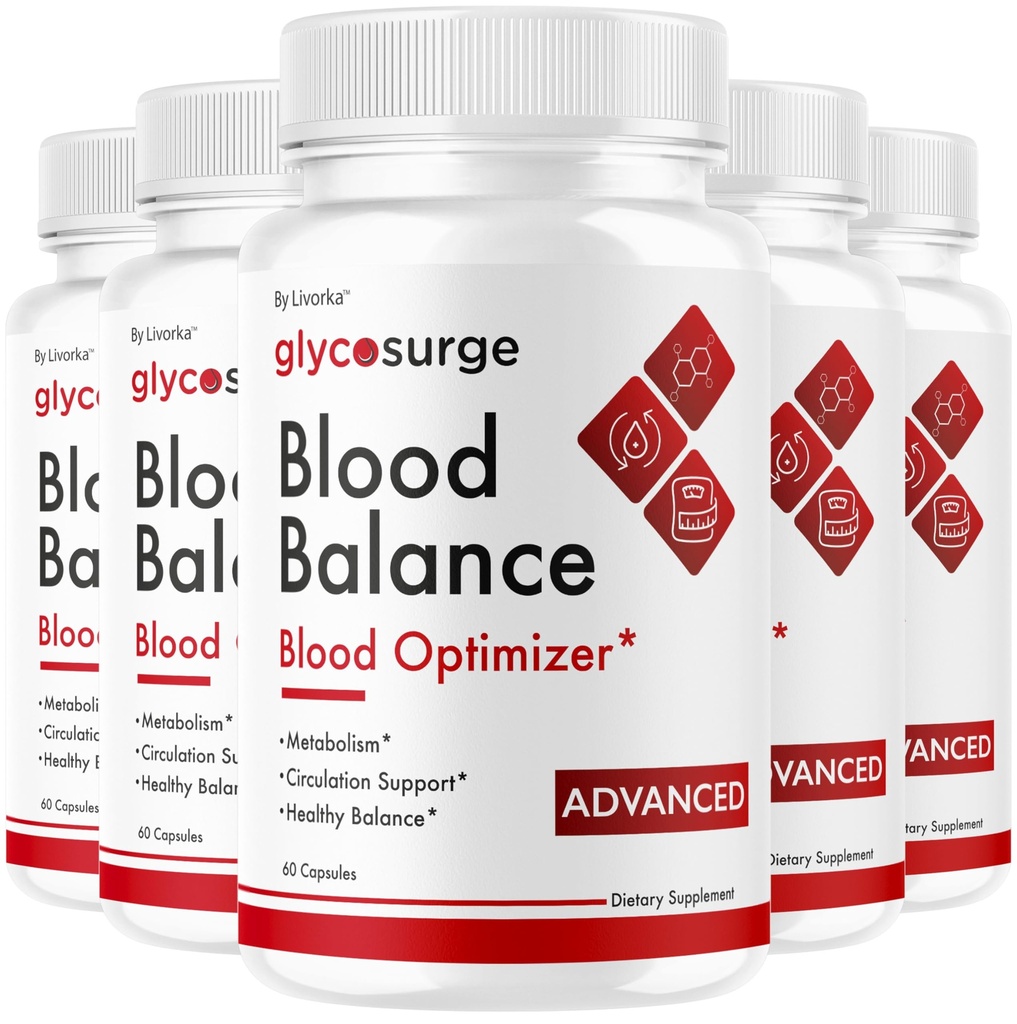 (5 Pack) GlycoSurge Balance Capsules - Original Glyco Surge Balance Optimizer Pills Premium Advanced Formula, Glycosurge Optimiser Multivitamin Support for Health & Wellness, 300 Capsules for 5 Months