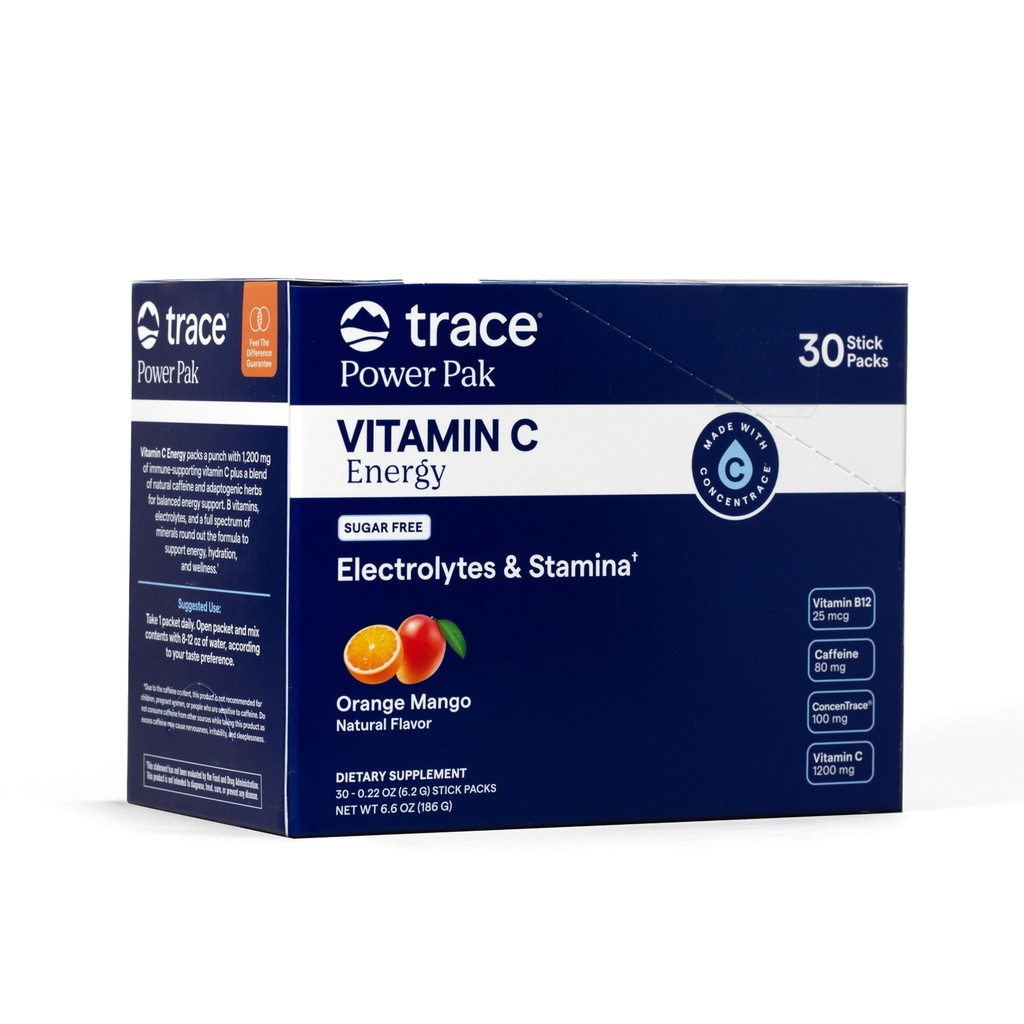 Trace Minerals Power Pak - Vitamin C Energy Orange Mango