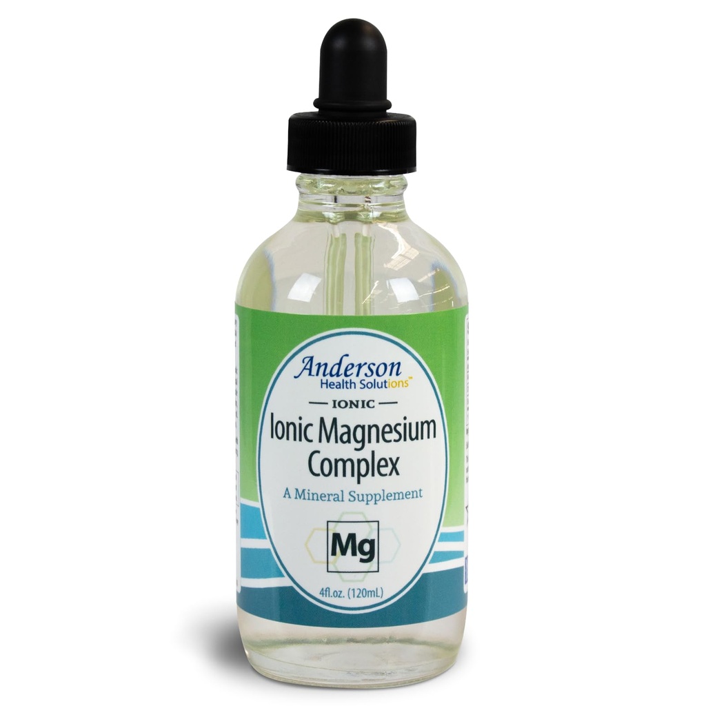 Anderson NEW Ionic Magnesium Complex, Liquid Magnesium Supplement, Trace Mineral Drops, 60 Servings (4 oz)