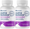 NativePath Native Balance Magnesium Supplement with Ashwagandha - High Absorption Aquamin Ocean-Sourced Formula - 60 Capsules (Pack of 2)