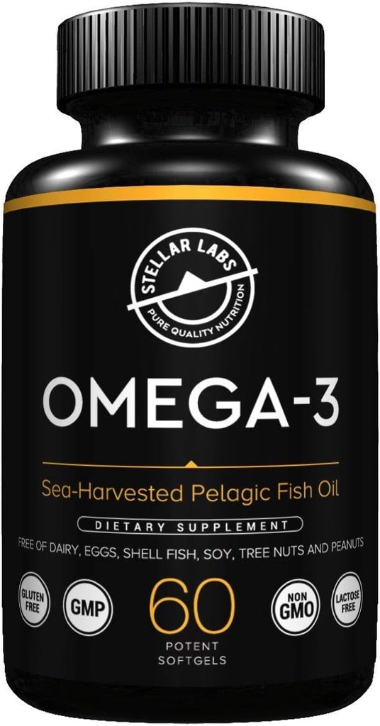 Stellar Labs Omega-3 Visolie supplement - 60 CT LowFODMAP Gecertificeerd