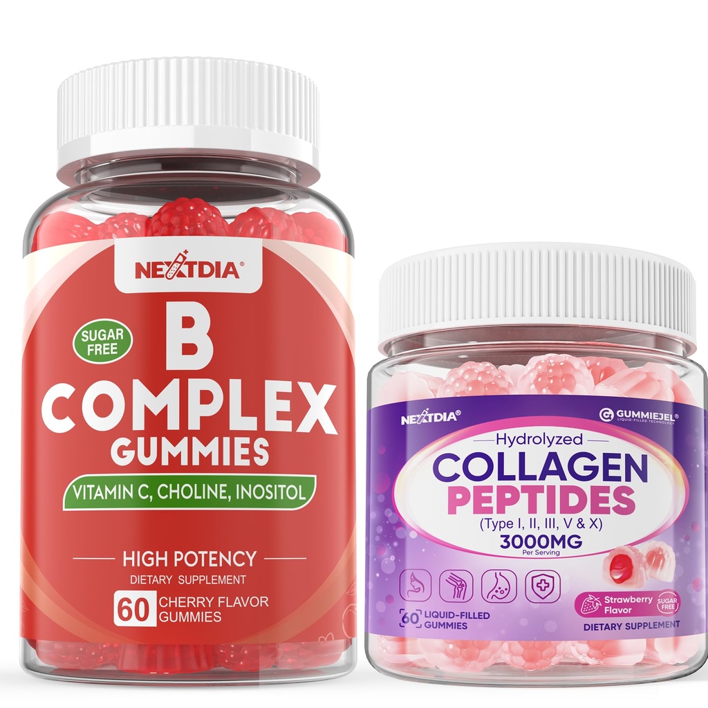 Nextdia Collagen, Vitamin B Complex Gummies, 3Pack