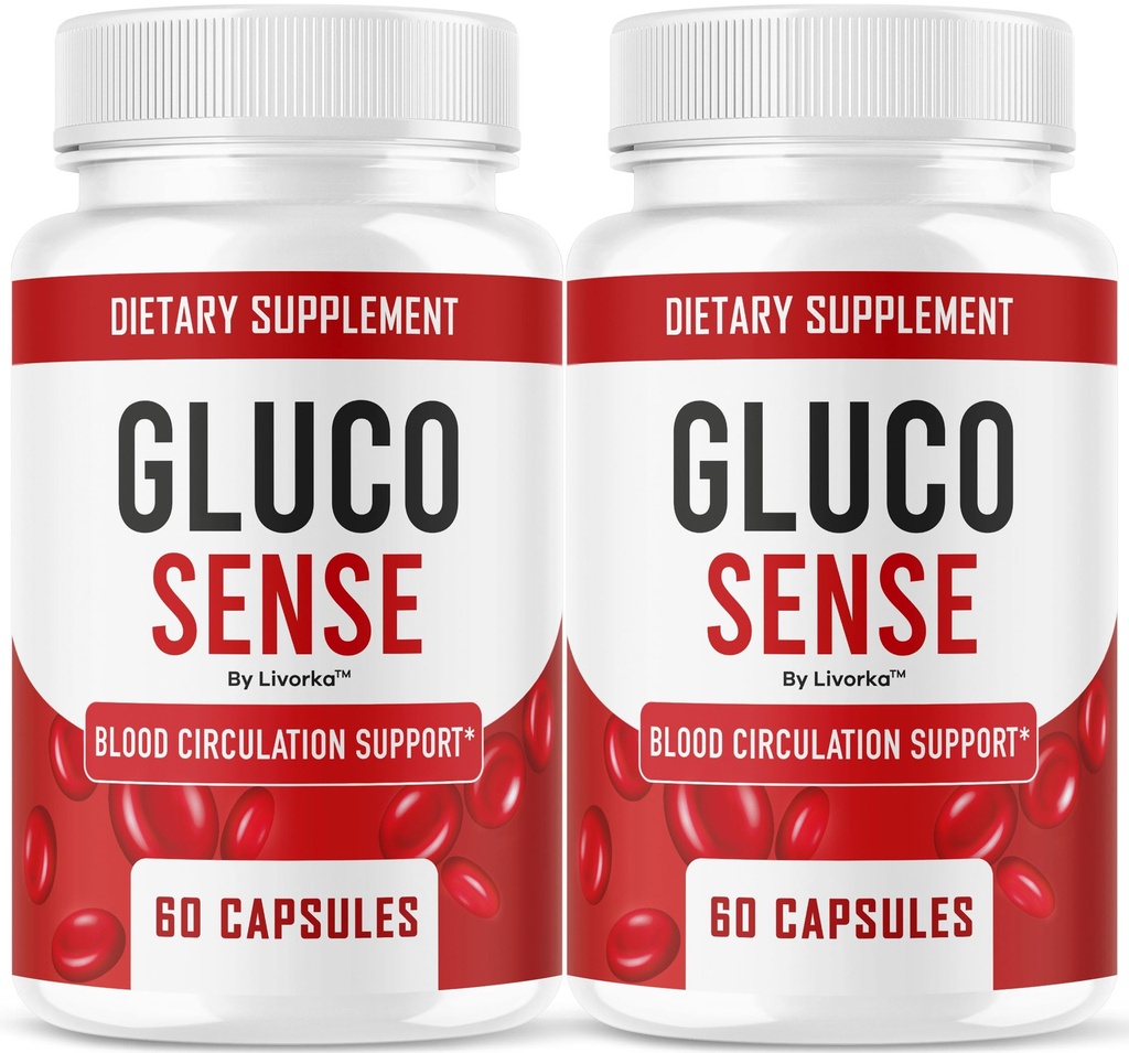 (2 Pack) GlucoSense – Official GlucoSense Capsules, Pills Support Advanced Blood Formula Supplement, All Natural Premium Health & Wellness - Maximum Strength, 120 Capsules for 2 Months