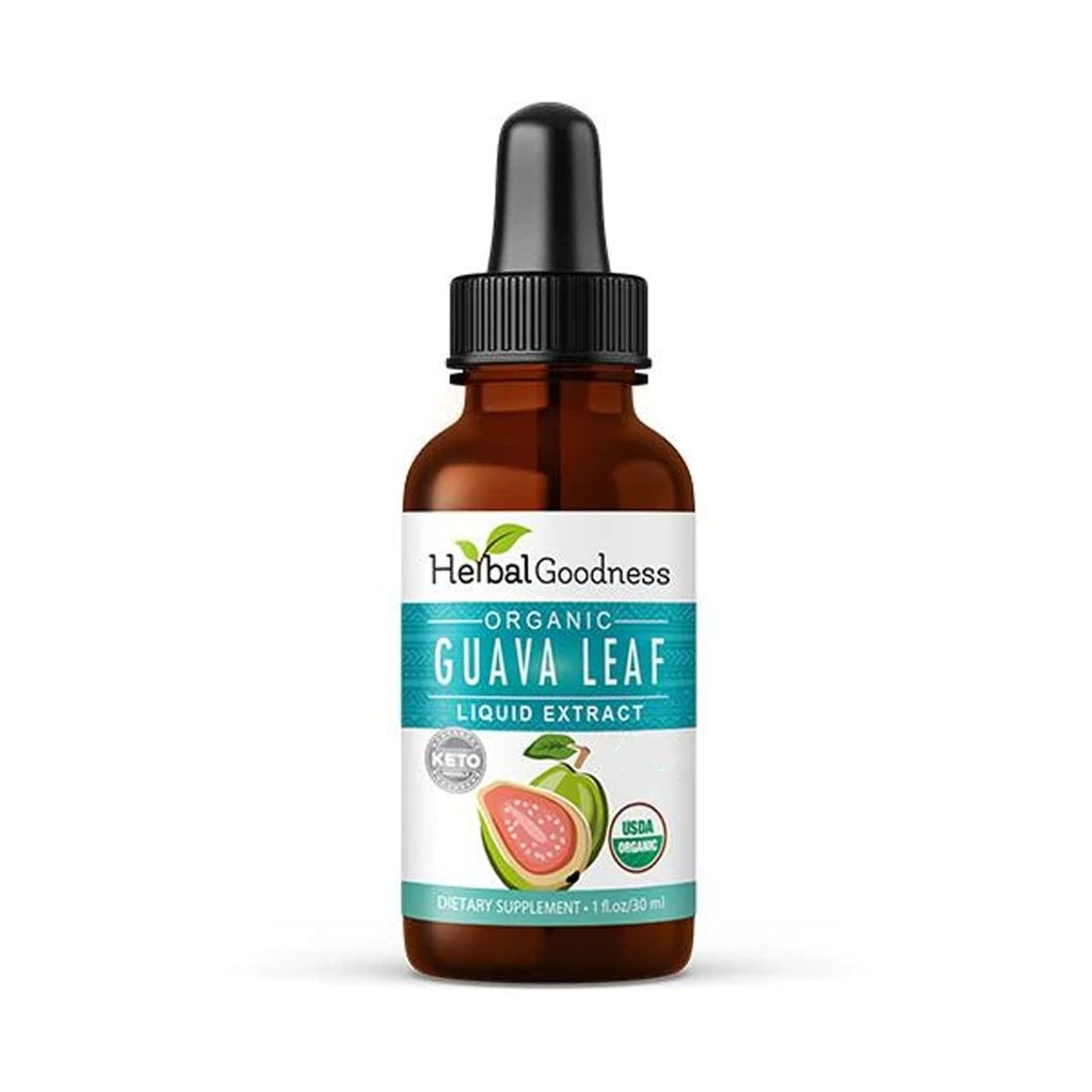 Guava Leaf Extract - Biologische Guava Leaves - Hojas de Guayaba voor gezondheid en welzijn, Immune Support, Haar, Huid en Nagels Supplement 