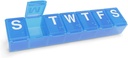 EZY DOSE Weekly (7-Dag) Pillen Organisator, Medicine Planner, Vitamine Organizer Box, Case voor Supplementen en Visolie, Handig en gemakkelijk te gebruiken Medium Compartments, Reizen vriendelijk, Blauw, BPA Gratis