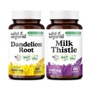 Wild & Organic Dandelion Root 60 Capsules & Milk Thistle 60 Capsules