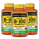 MASON NATUURLIJKE Ultra B,100 Complex, 300,Dagvoorziening, voor Normale Immuun Ondersteuning en Energie Metabolisme, 3 Pack
