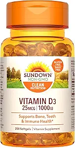 Zonsondergang Vitamine D3, 200 Softgels
