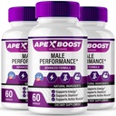 ApexBoost Capsules, Official ApexBoost Supplement Pills - Maximum Strength, All Natural Formula for Energy, Stamina and Performance, Premium Apex Boost Health Pills Reviews (3 Pack)