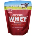 Pure Choice Unflavored Whey Protein Isolate Powder, 28g Protein & Sugar-Free, Undenatured Whey, 1 Ingredient, No Fillers or Artificial Sweeteners (Unflavored, 12 oz)