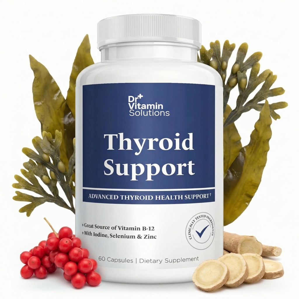 Dr Vitamin Thyroid Support with Iodine + Selenium + L-Tyrosine, 60 Capsules