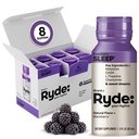 Ryde: SLEEP, 2oz Sleep Shot for Occasional Use, Melatonin, GABA, L-Theanine & Chamomile, Blackberry Natural Flavor, Sugar-Free, Zero Calories, Vegan, Manufactured in USA (8 Pack)