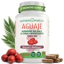 Moeder Natuur Aguaje Curves Capsules for Women, 1000mg (120ct), Natuurlijk en duurzaam geproduceerd Aguaje Fruit uit Peru voor de gezondheid van vrouwen, Hormonenbalans, Curve Enhancer, Veganistisch, Niet-GMO & Glutenvrij