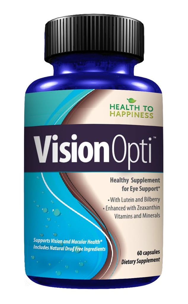 Vision Opti - Eye Health Supplement met Luteïne, Zeaxanthine, Selenium, Zink en Vitaminen A & C 60 Capsules