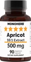MONOHERB Abricot Extract 500 mg - 90 Vegetarische capsules