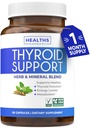 Schildklierondersteuning met jodium (Non-GMO) Verbeter uw energie &amp; goed - Metabolisme Booster schildklier gezondheid Supplement voor vrouwen en voor mannen - Ashwagandha, zink, B12 Complex - 60 capsules