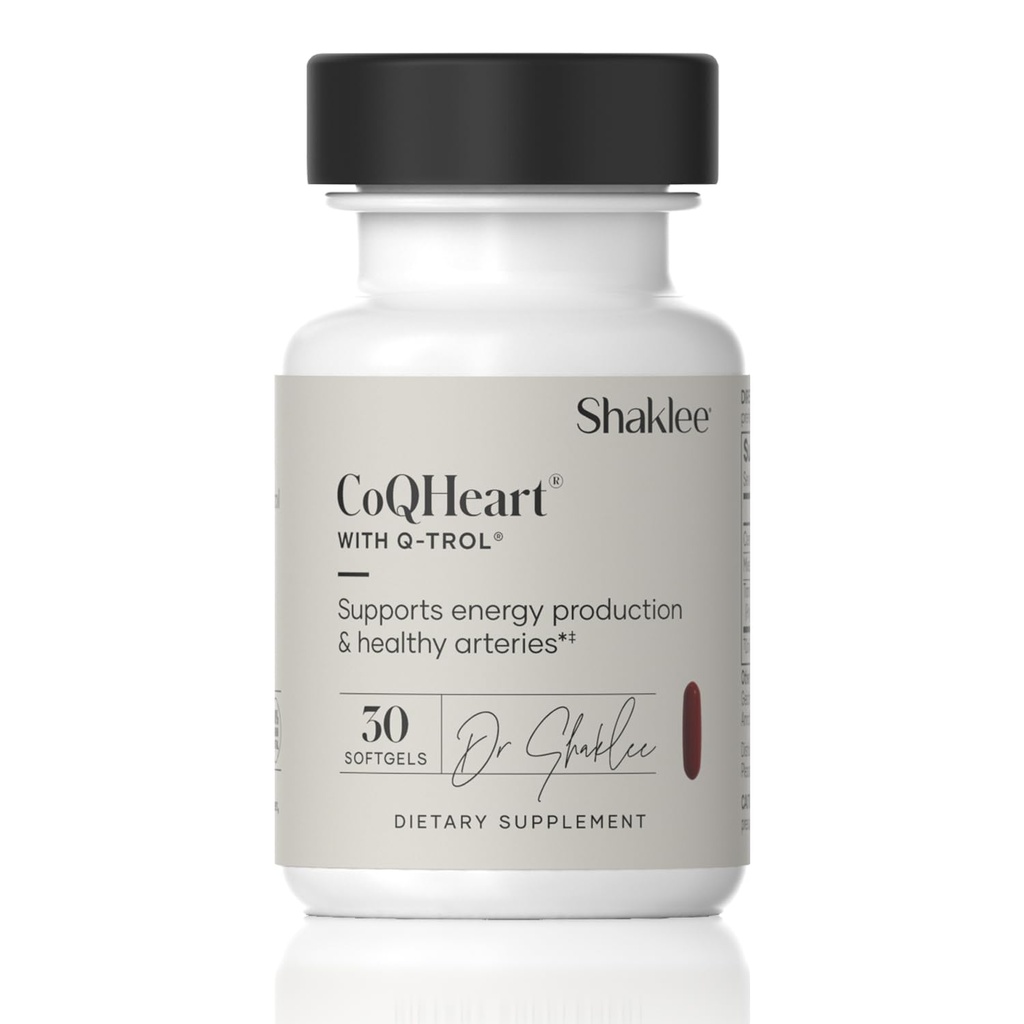 CoQHeart® met Q-Trol®- Energy Support for Heart Health - Co-enzym Q10 en Resveratrol Blend - Vergemakkelijkt energieproductie en gezondheid van bloedschepen - Beschermt Arteries - 30 Softgels